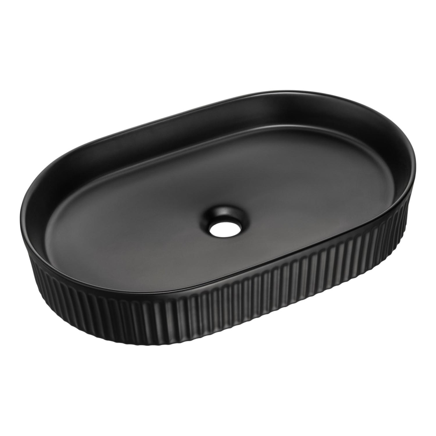 COMAD BEYOND 3 BLACK ( E-6531 ) - Aanrecht wastafel BEYOND 56x36 cm keramiek/mat zwart