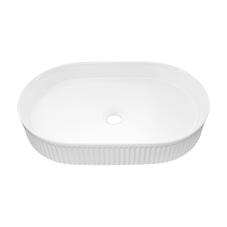 COMAD BEYOND 3 WHITE (E-6531) - Opbouwwastafel BEYOND 56x36 cm keramiek/glanzend wit