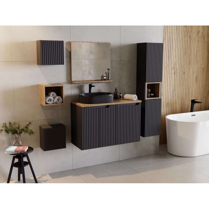 COMAD BEYOND 5 BLACK (E-6564) - Opbouwwastafel BEYOND 48x32,5 cm keramiek/mat zwart