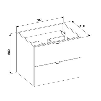 COMAD DALIA CASHMERE 82-80-46-2S - Badmeubel onder wastafel DALIA 50x80 cm beige