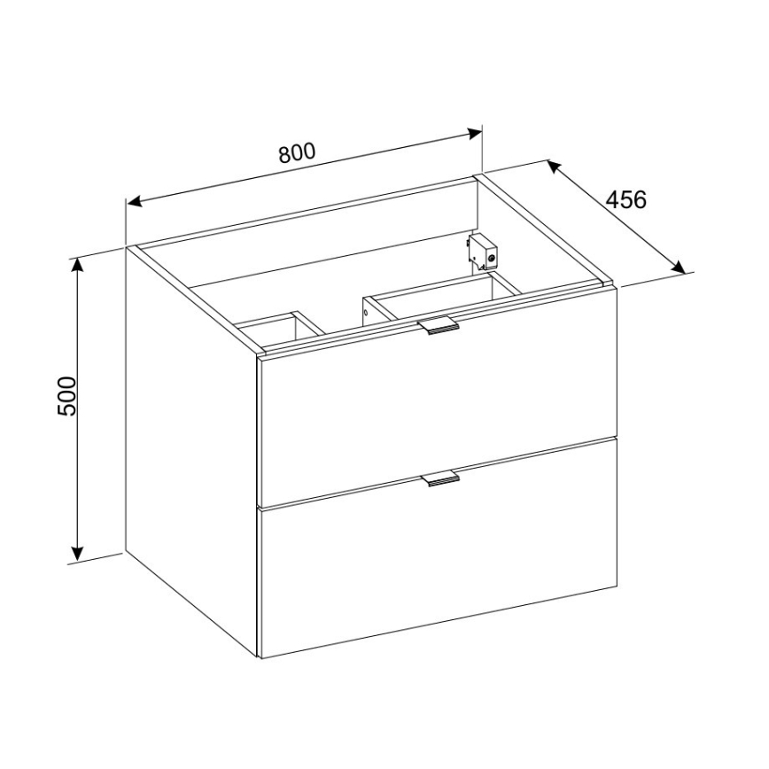 COMAD DALIA CASHMERE 82-80-46-2S - Badmeubel onder wastafel DALIA 50x80 cm beige