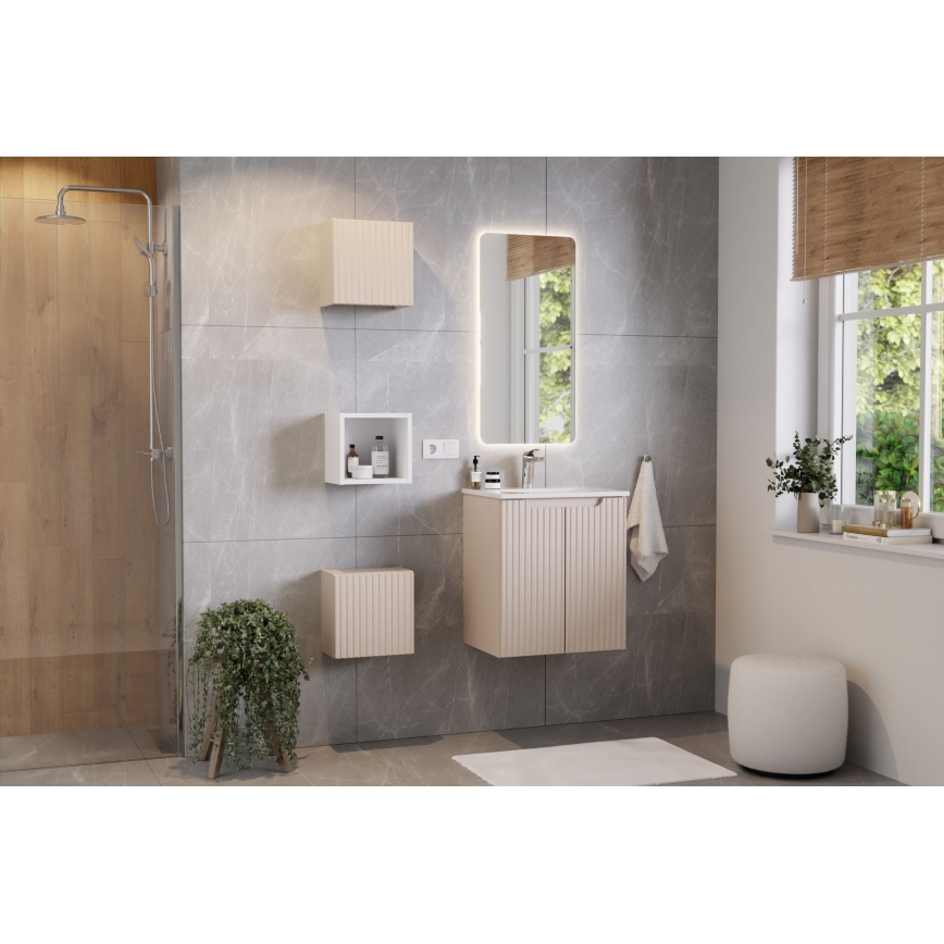 COMAD SKY 3 50CM DP ( E-8099-3-50 ) - Inbouw wastafel SKY 51x40 cm keramiek/mat wit