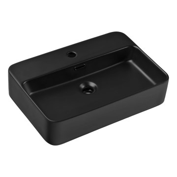 COMAD TRUST 2 BLACK ( E-6282 ) - Aanrecht wastafel TRUST 55x38 cm keramiek/mat zwart