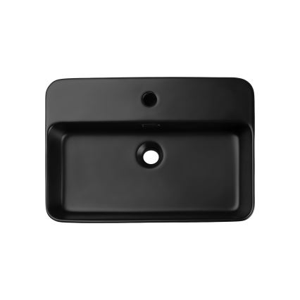 COMAD TRUST 2 BLACK ( E-6282 ) - Aanrecht wastafel TRUST 55x38 cm keramiek/mat zwart