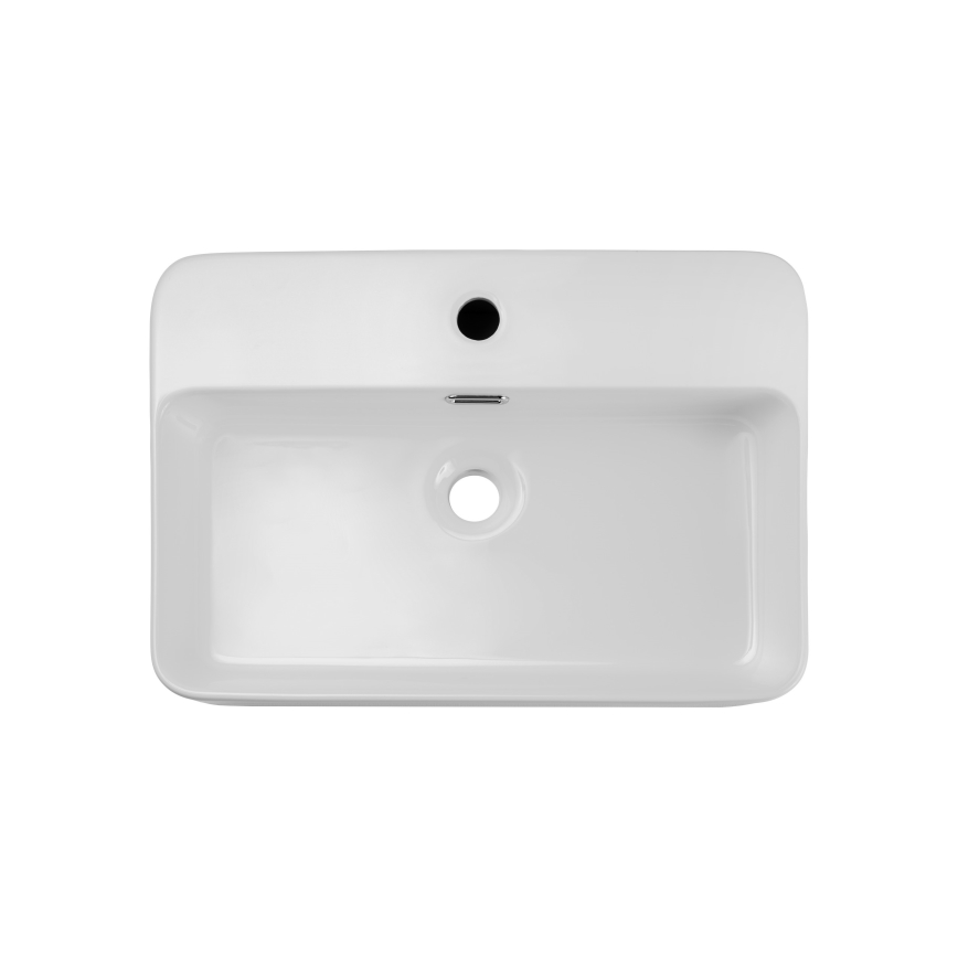 COMAD TRUST 2 WHITE (E-6282) - Opbouwwastafel TRUST 55x38 cm keramiek/glanzend wit