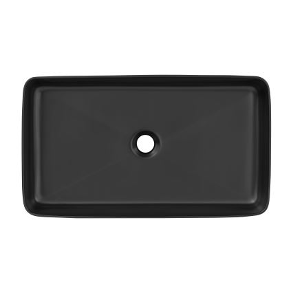 COMAD UM-6275 SLIM 60 BLACK DP - Opbouwwastafel SLIM 61x34 cm keramiek/mat zwart