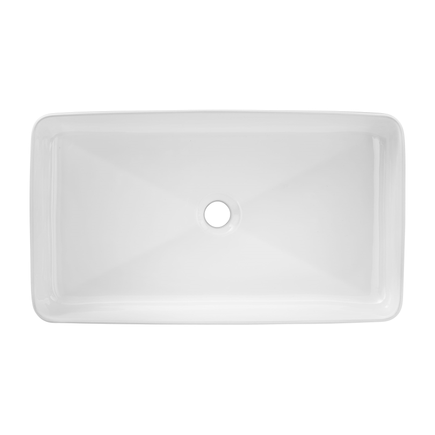 COMAD UM-6275 SLIM 60 WIT DP - Opbouwwastafel SLIM 61x34 cm keramiek/glanzend wit