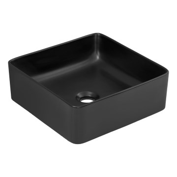 COMAD UM-6276 SLIM 40 BLACK DP - Aanrecht wastafel SLIM 37x37 cm keramiek/mat zwart