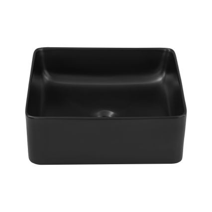 COMAD UM-6276 SLIM 40 BLACK DP - Aanrecht wastafel SLIM 37x37 cm keramiek/mat zwart