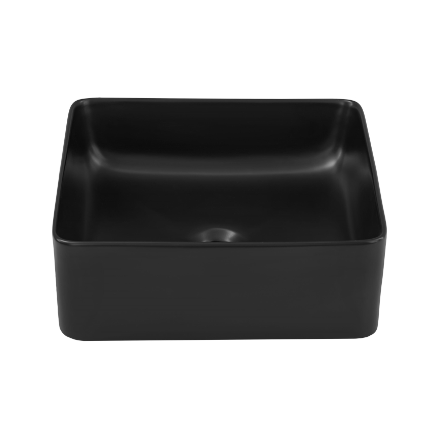 COMAD UM-6276 SLIM 40 BLACK DP - Aanrecht wastafel SLIM 37x37 cm keramiek/mat zwart