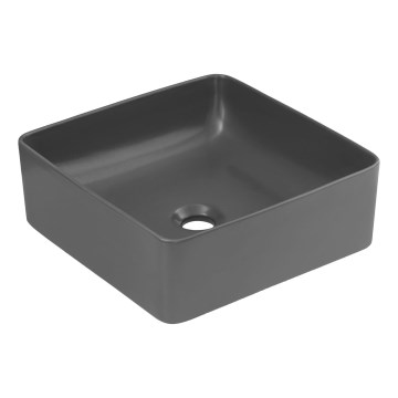 COMAD UM-6276 SLIM 40 GREY DP - Aanrecht wastafel SLIM 37x37 cm keramiek/mat grijs