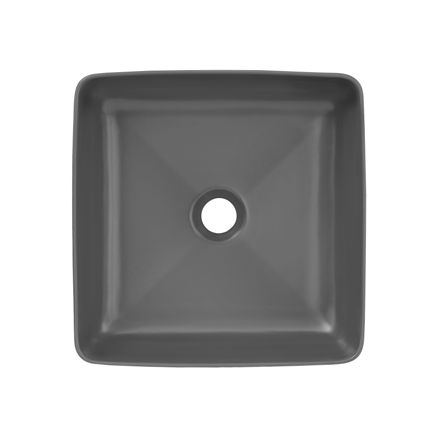 COMAD UM-6276 SLIM 40 GREY DP - Aanrecht wastafel SLIM 37x37 cm keramiek/mat grijs