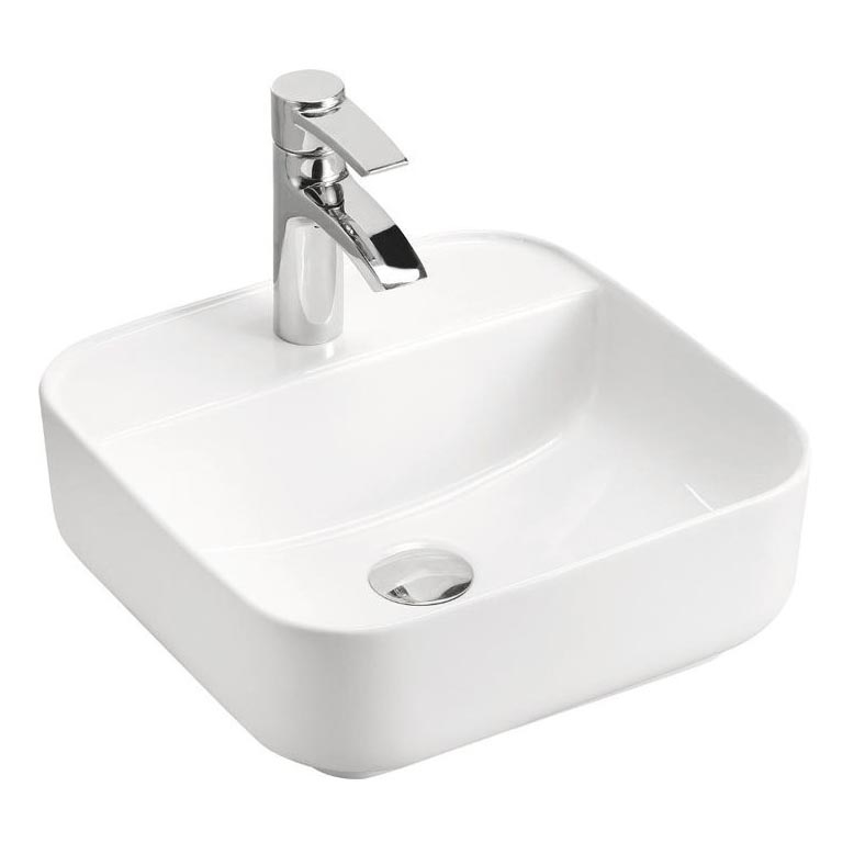 COMAD UM-6288 MAGIC 40 DP - Opbouwwastafel MAGIC 40x40 cm keramiek/glanzend wit