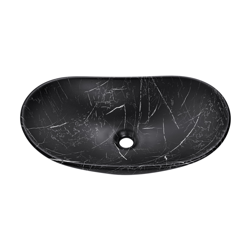 COMAD UN-LENA-MB2 - Opbouwwastafel LENA 61,5x36 cm keramiek/mat zwart