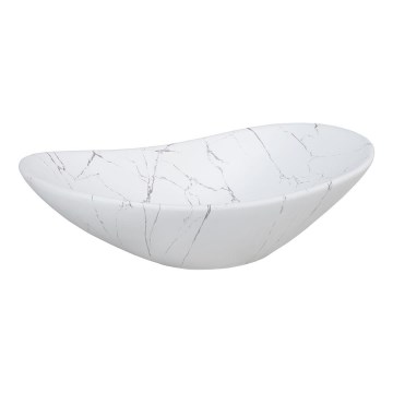 COMAD UN-LENA-MW17 - Aanrecht wastafel LENA 61,5x36 cm keramiek/mat wit