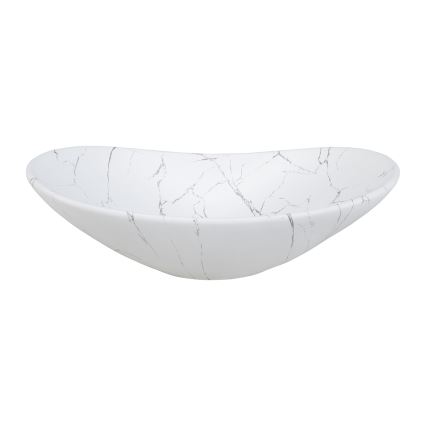 COMAD UN-LENA-MW17 - Aanrecht wastafel LENA 61,5x36 cm keramiek/mat wit