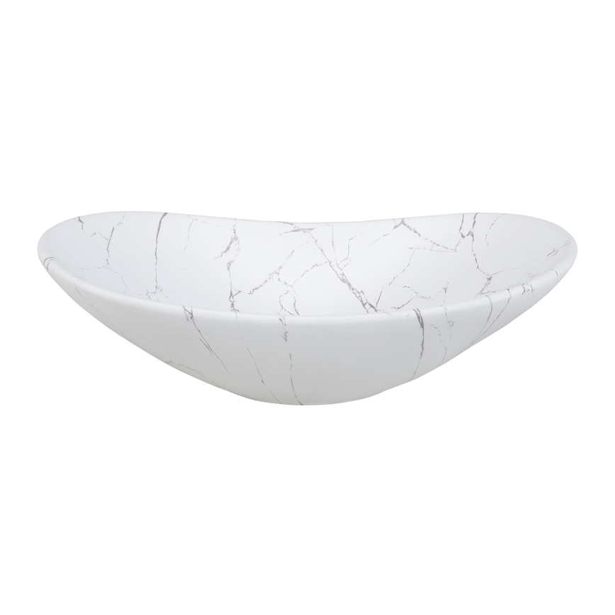 COMAD UN-LENA-MW17 - Aanrecht wastafel LENA 61,5x36 cm keramiek/mat wit