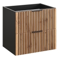 COMAD XILO BLACK WOTAN 82-60-D-2S - Wastafelonderkast XILO 57 x 60,2 cm zwart/wotan eiken