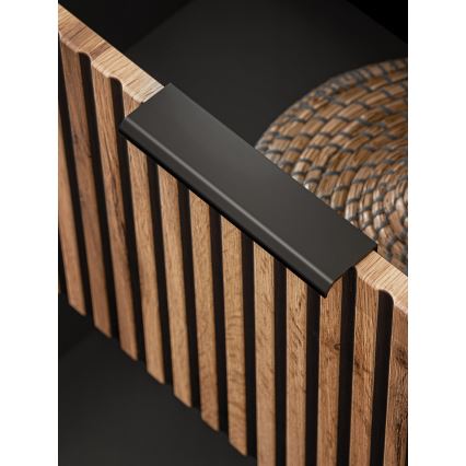 COMAD XILO BLACK WOTAN 82-60-D-2S - Wastafelonderkast XILO 57 x 60,2 cm zwart/wotan eiken