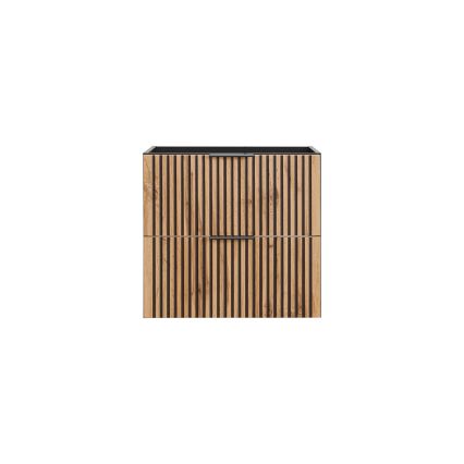 COMAD XILO BLACK WOTAN 82-60-D-2S - Wastafelonderkast XILO 57 x 60,2 cm zwart/wotan eiken