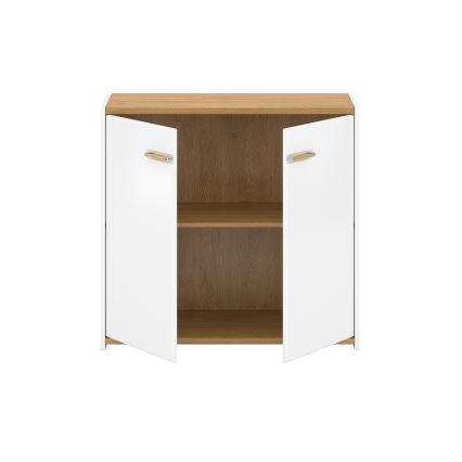 Dressoir ANTHO 85x90 cm wit/natuurlijke eik