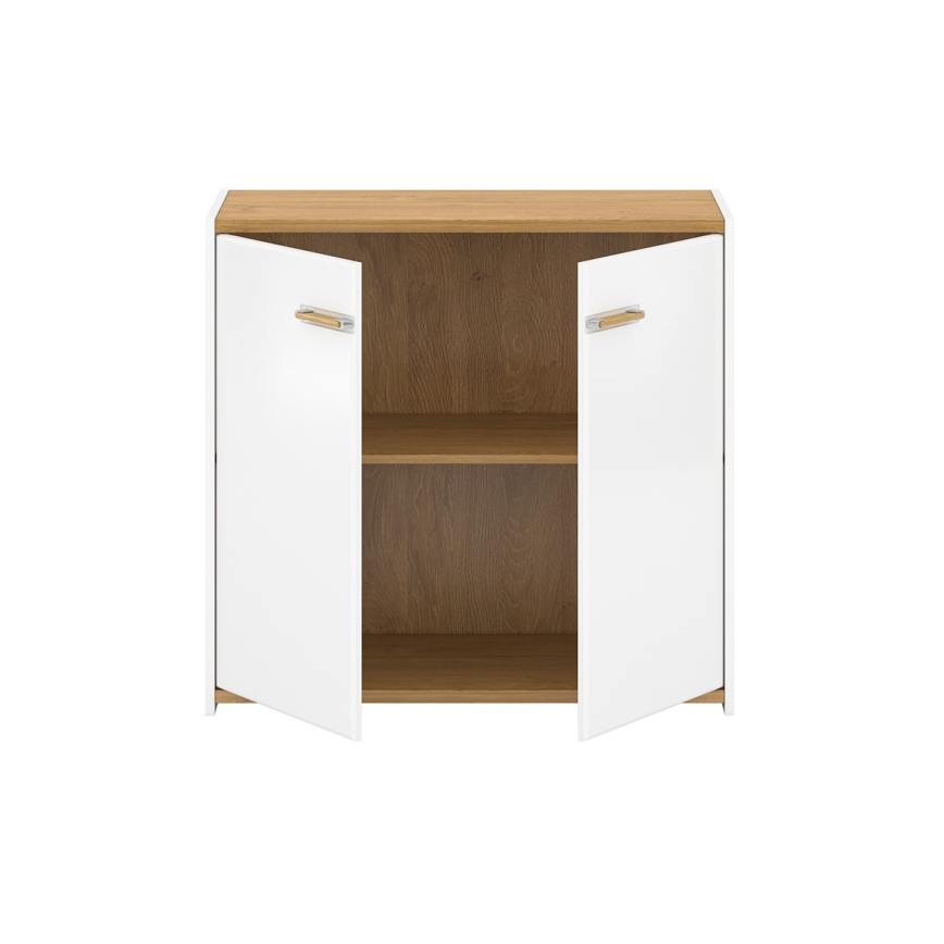 Dressoir ANTHO 85x90 cm wit/natuurlijke eik