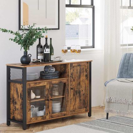 Dressoir FIRA bruin/zwart