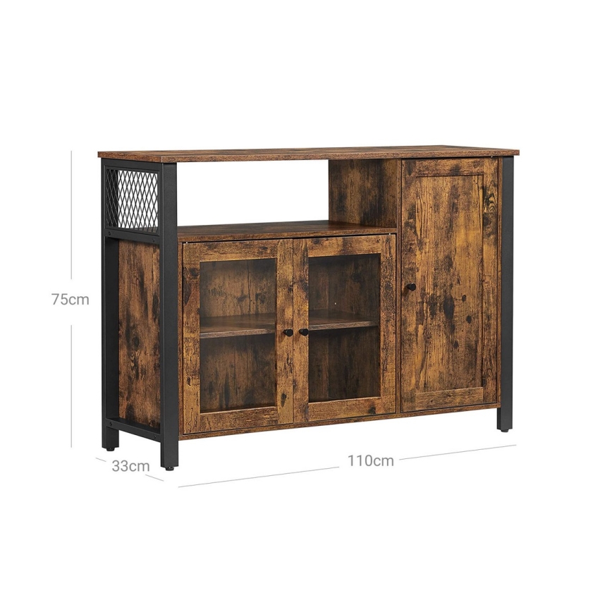 Dressoir FIRA bruin/zwart