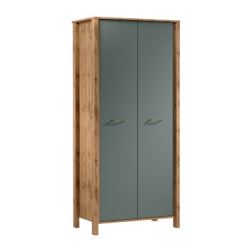 Commode MENTA 90x200x53 cm eiken Wotan/groen