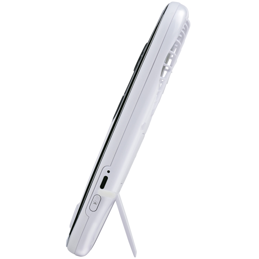 Compacte oplaadbare LED RGB-handventilator met mistfunctie 3,7V 1200 mAh