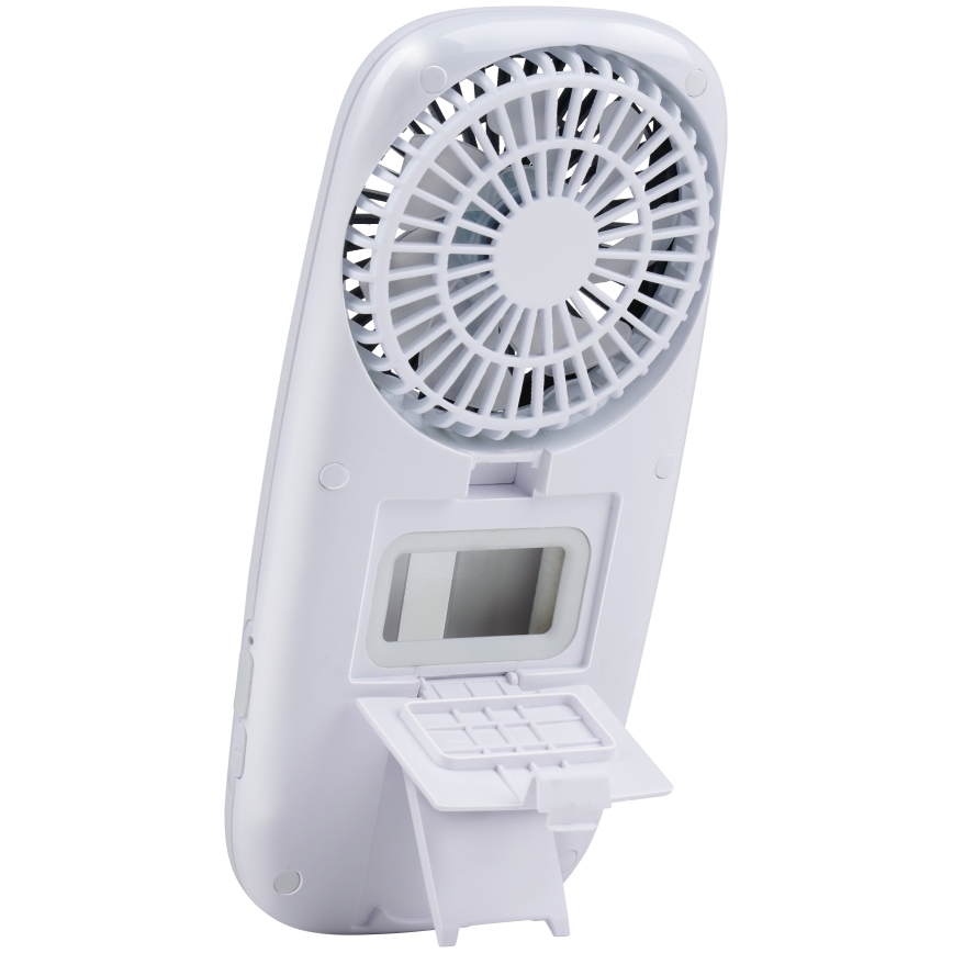 Compacte oplaadbare LED RGB-handventilator met mistfunctie 3,7V 1200 mAh