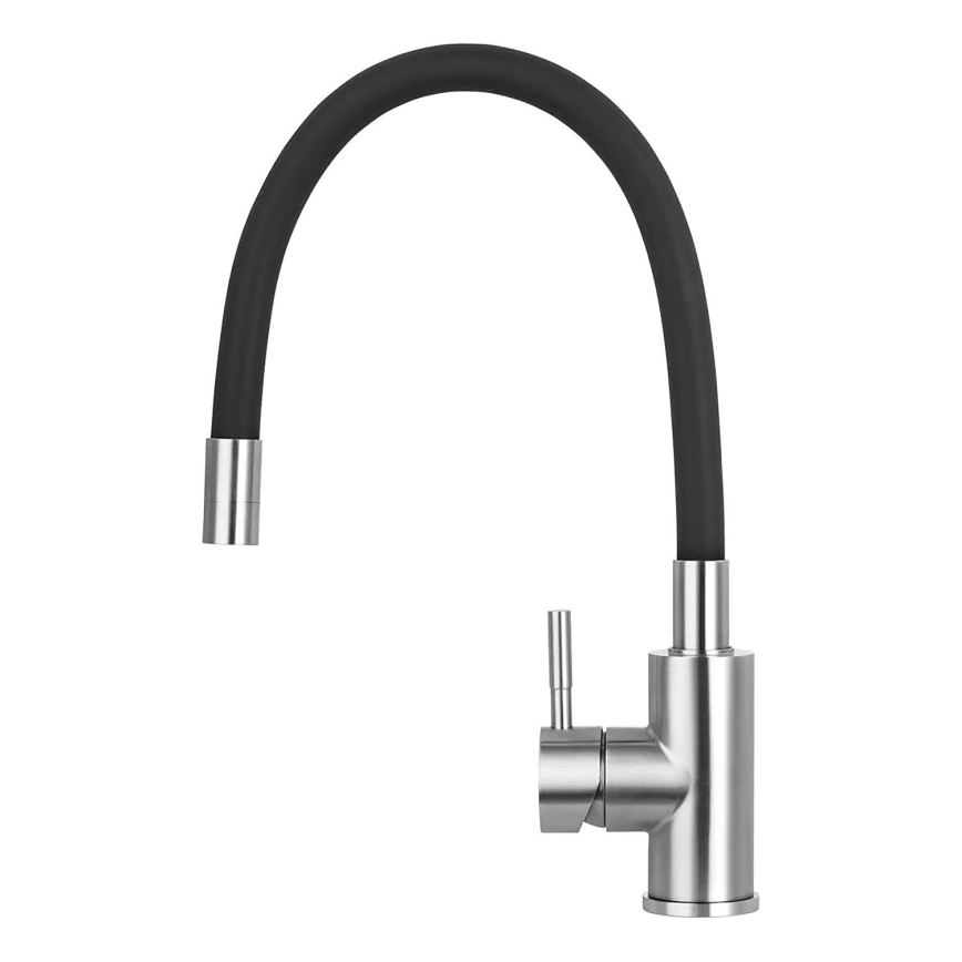 Concept BDC7138 - Keukenkraan met flexibele uitloop, glanzend chroom/zwart