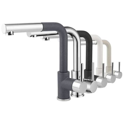 Concept BDG4527DG - Keukenkraan met uittrekbare sproeikop 26,9 cm graniet/donkergrijs