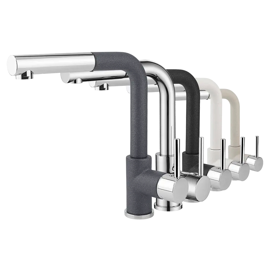 Concept BDG4527DG - Keukenkraan met uittrekbare sproeikop 26,9 cm graniet/donkergrijs