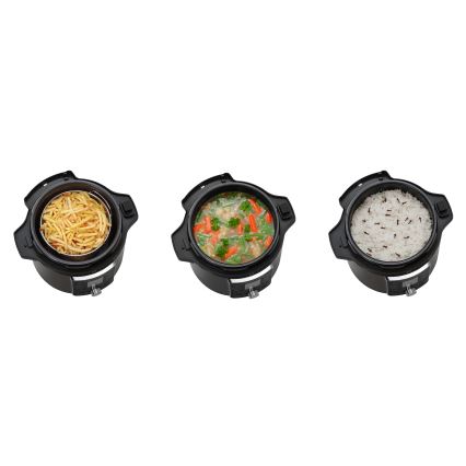 Concept CK8000 - Multifunctionele 11-in-1 elektrische snelkookpan met airfryerfunctie, 5,6 l, 1500 W/230 V, zwart