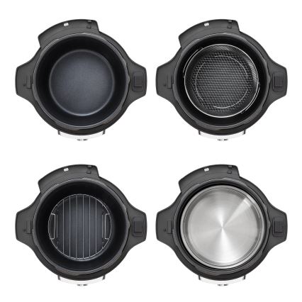 Concept CK8000 - Multifunctionele 11-in-1 elektrische snelkookpan met airfryerfunctie, 5,6 l, 1500 W/230 V, zwart