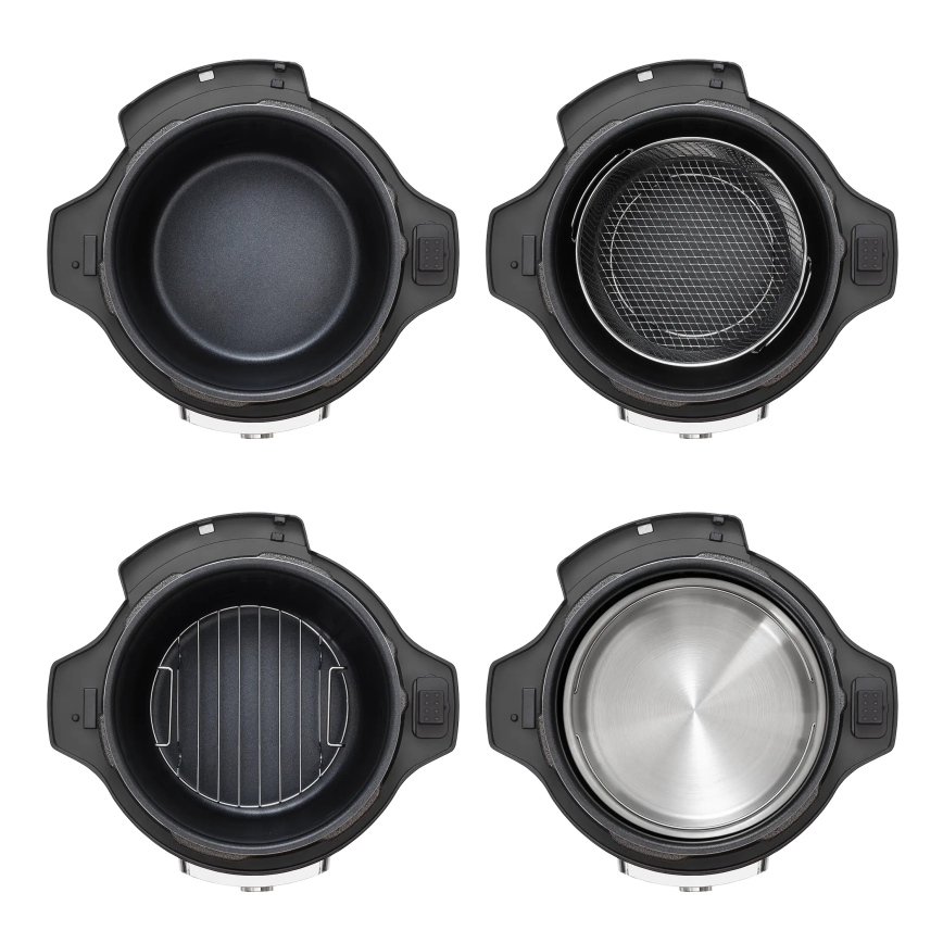 Concept CK8000 - Multifunctionele 11-in-1 elektrische snelkookpan met airfryerfunctie, 5,6 l, 1500 W/230 V, zwart