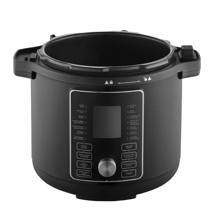 Concept CK8000 - Multifunctionele 11-in-1 elektrische snelkookpan met airfryerfunctie, 5,6 l, 1500 W/230 V, zwart