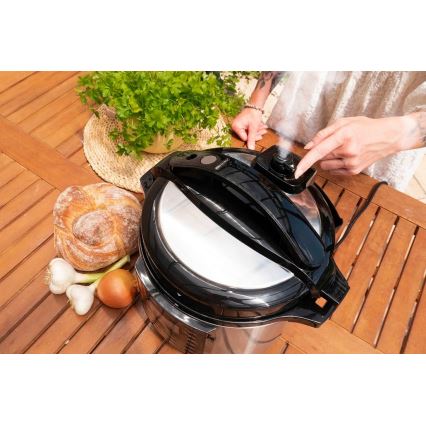 Concept CK8001 - Multifunctionele elektrische snelkookpan 5,6 l 1000W/230V Wi-Fi RVS