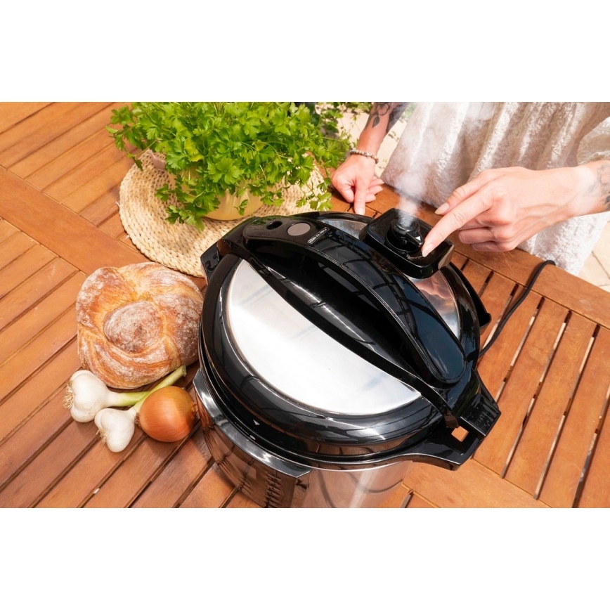 Concept CK8001 - Multifunctionele elektrische snelkookpan 5,6 l 1000W/230V Wi-Fi RVS