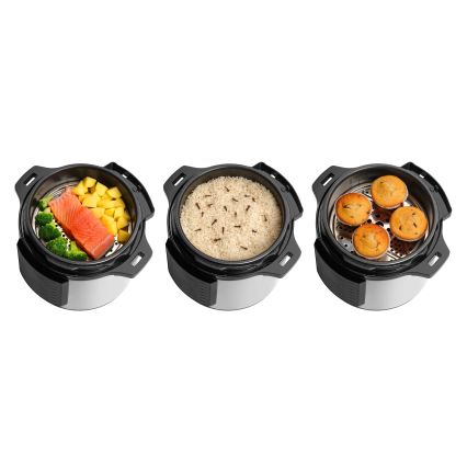 Concept CK8001 - Multifunctionele elektrische snelkookpan 5,6 l 1000W/230V Wi-Fi RVS