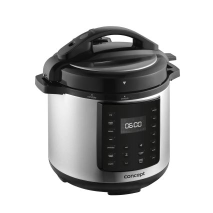 Concept CK8001 - Multifunctionele elektrische snelkookpan 5,6 l 1000W/230V Wi-Fi RVS