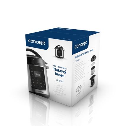 Concept CK8001 - Multifunctionele elektrische snelkookpan 5,6 l 1000W/230V Wi-Fi RVS