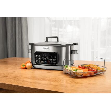 Concept CK9000 - Multifunctionele elektrische kookpan 6 l 10-in-1 1250W/230V RVS