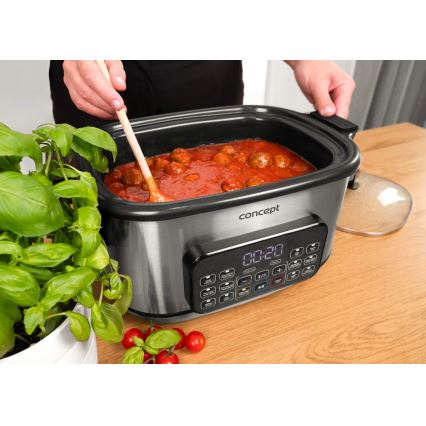 Concept CK9000 - Multifunctionele elektrische kookpan 6 l 10-in-1 1250W/230V RVS