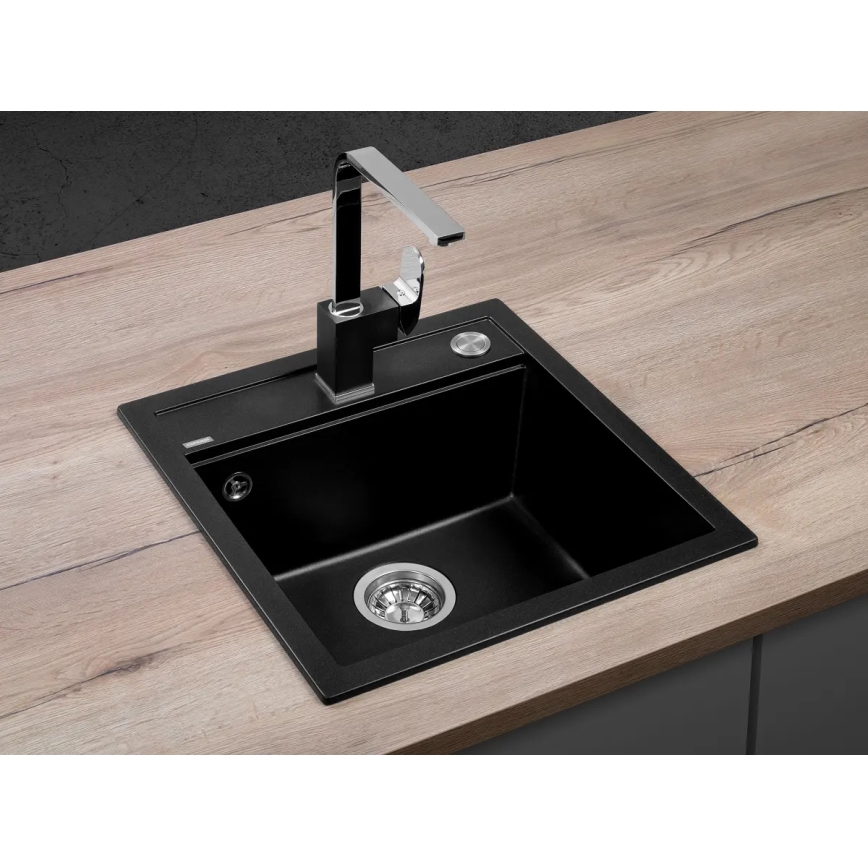 Concept DG00C50BC - Keukenspoelbak CUBIS 49x51 cm graniet/zwart