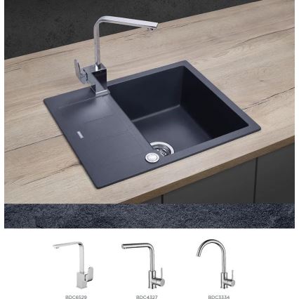 Concept DG05C45DG - Keukenspoelbak CUBIS 50x62 cm graniet/donkergrijs