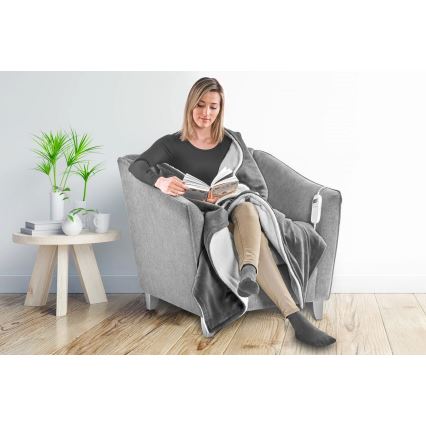 Concept DV7420 - Elektrische verwarmingsdeken 160W/230V 180x130 cm grijs/wit