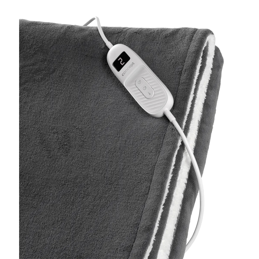 Concept DV7420 - Elektrische verwarmingsdeken 160W/230V 180x130 cm grijs/wit