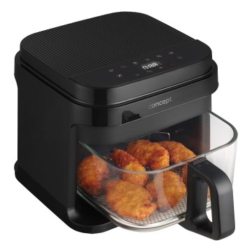 Concept FR5500 - Air fryer GLASS & FAST 5,5 l 1200W/230V zwart